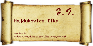 Hajdukovics Ilka névjegykártya